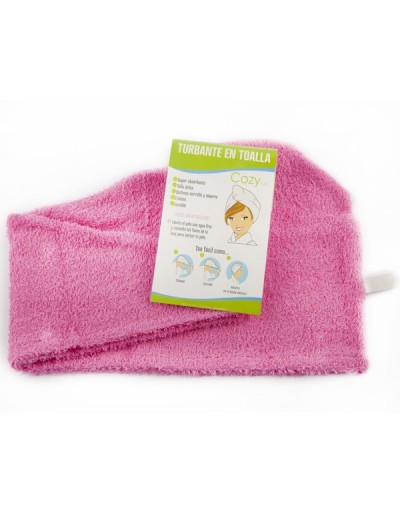 Turbante Toalla para Cabello Fucsia