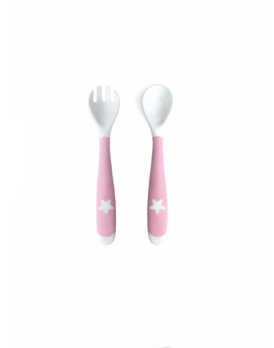 Set de Cuchara y tenedor diseño estrella