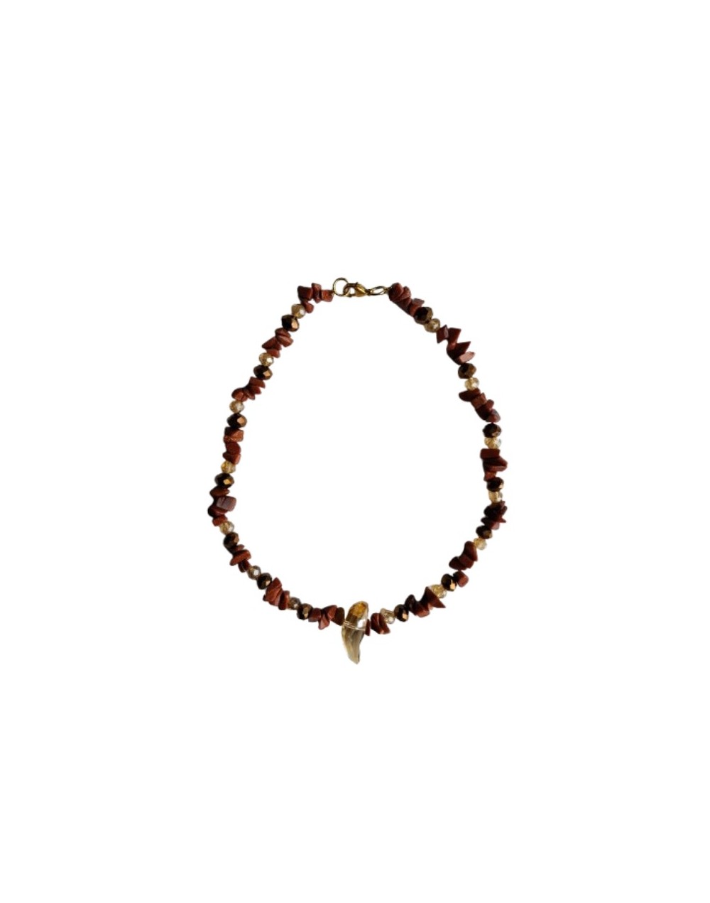 Collar Gargantilla Piedras Luvia de Oro y Muranos 