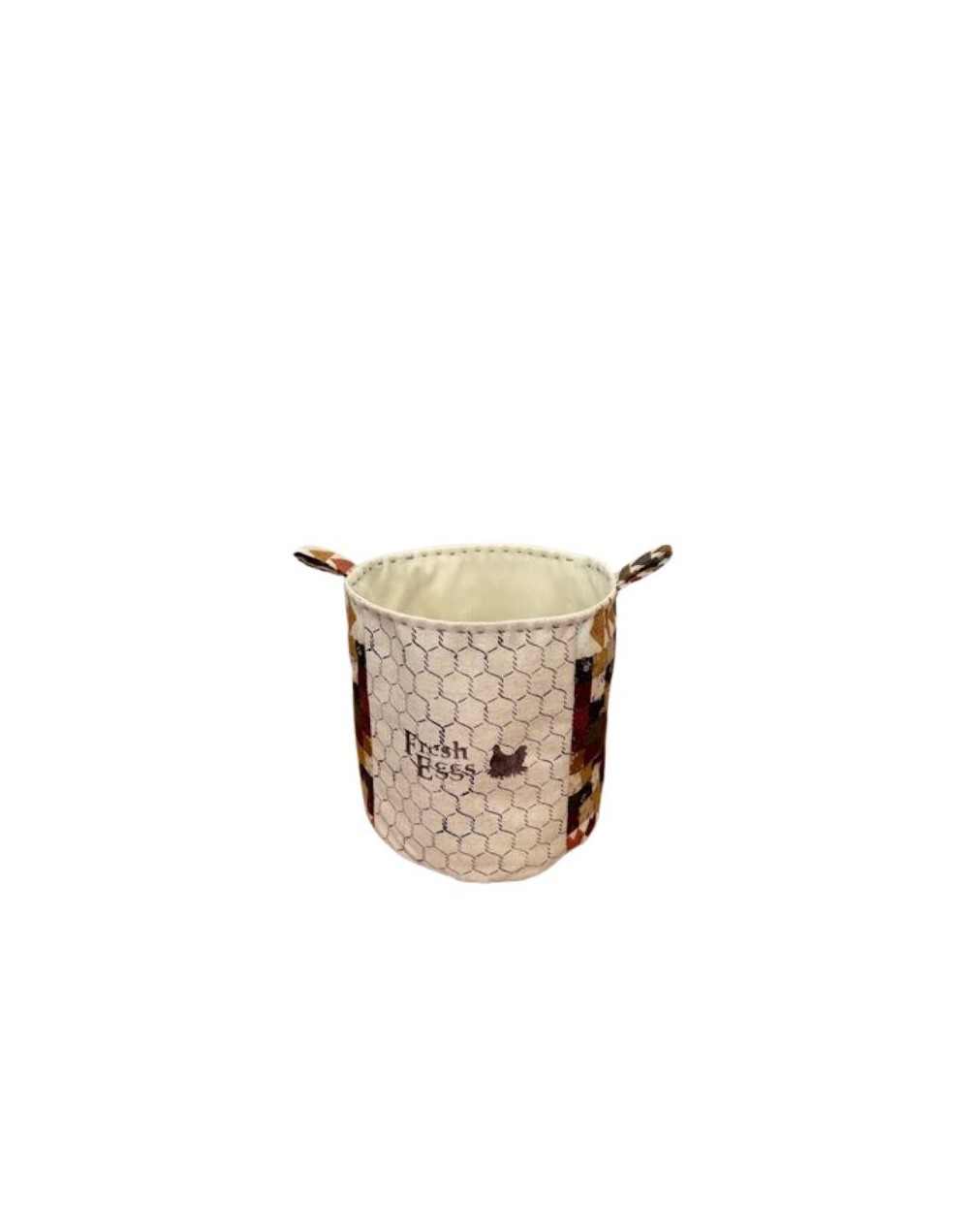 Canasta artesanal de tela para guardar huevos