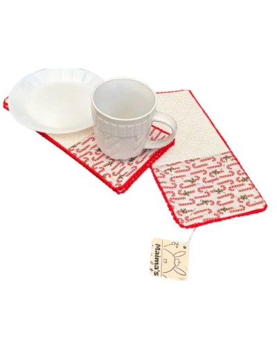 Juego Posavasos navideños artesanales