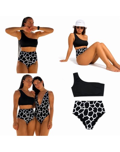 Vestido de baño enterizo y Bikini  print jirafa. Ref. Victoria 