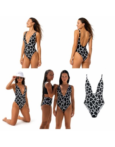 Vestido de baño enterizo y Bikini  print jirafa. Ref. Victoria 