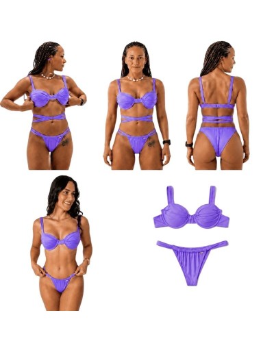 Bikini con copas Dalia (Terracota, Lila, Pistacho)