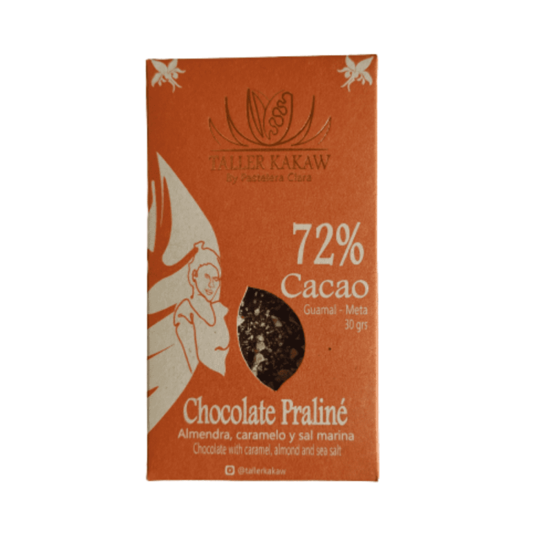 Barra chocolate 72% praliné