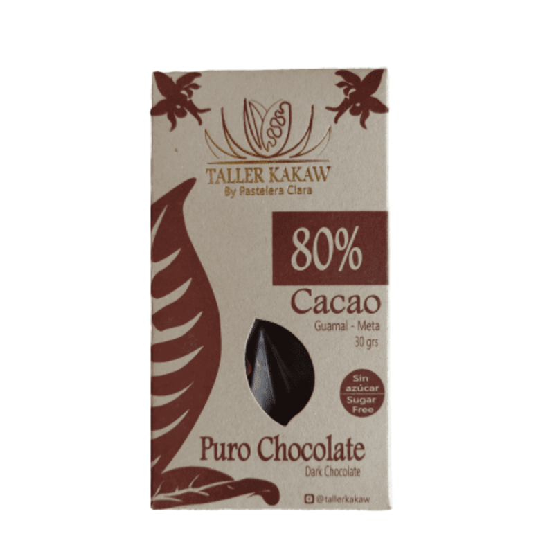 Barra chocolate 80% sugar free 