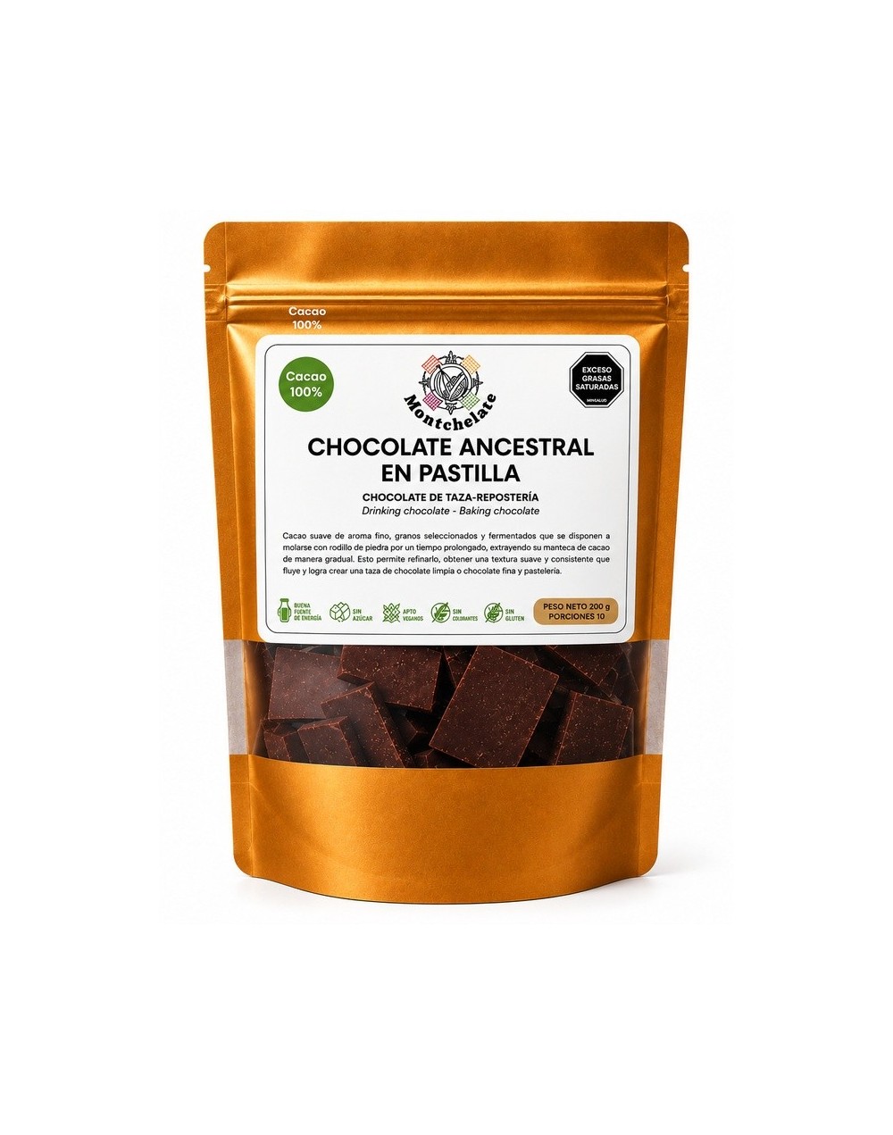 CHOCOLATE REAL EN PASTILLA ENDULZADO CON ALULOSA CACAO 80% 200G