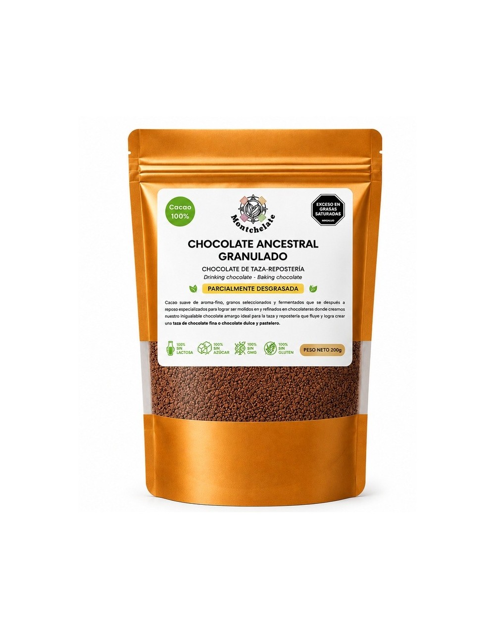 CACAO ANCESTRAL GRANULADO CACAO 100% 200G