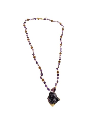 Collar de piedra  amatista