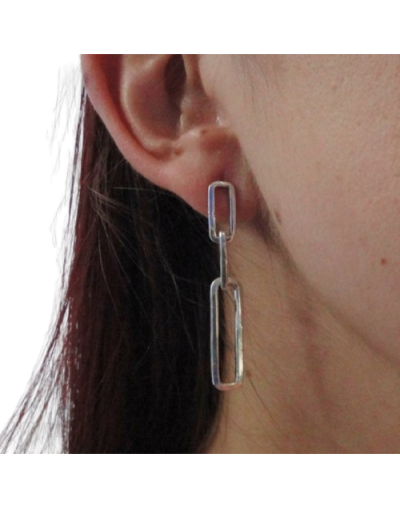 Aretes largos en plata modernos Bogotá Colombia Javier Albarracín