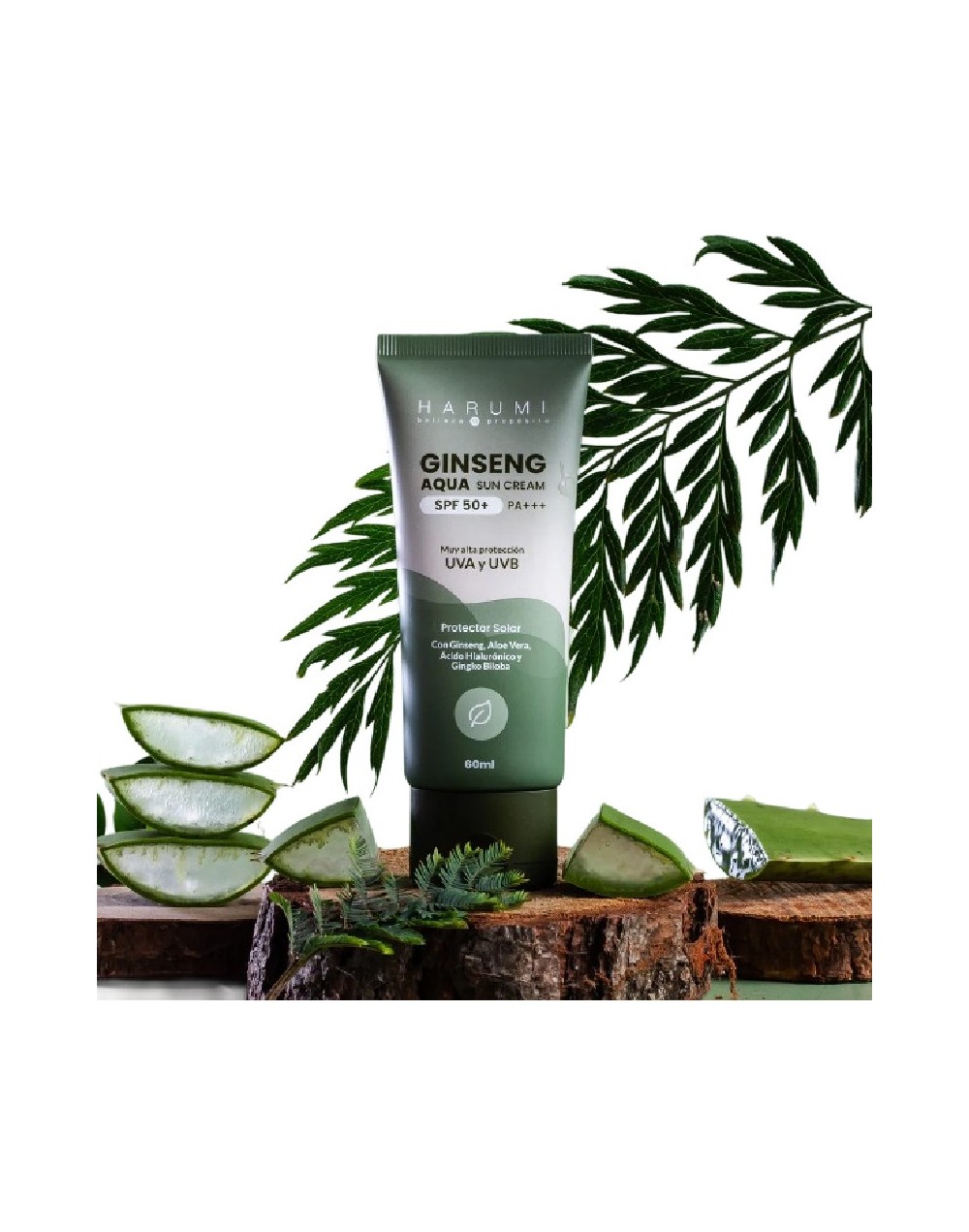 Harumi Ginseng Aqua Sun Cream SPF50 Magic Shine