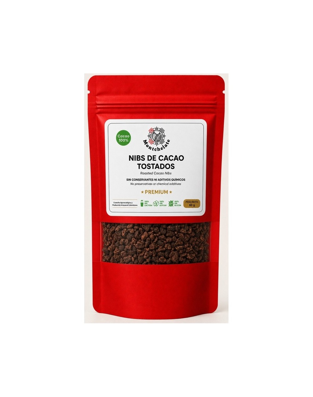NIBS DE CACAO TOSTADOS 60G