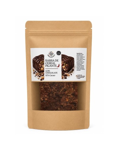 BARRA DE CEREAL PICANTE CON CHOCOLATE 52%