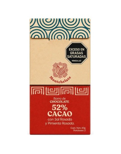 CHOCOLATINA 52% CON PIMIENTA Y SAL ROSADA 40G
