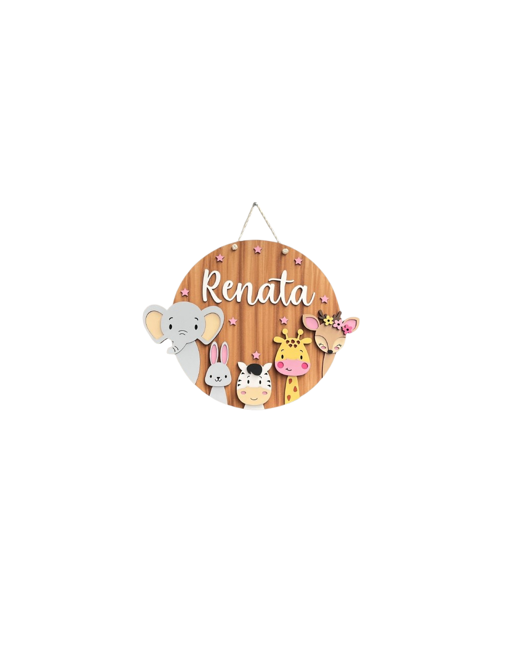 Letrero decorativo infantil personalizado en madera