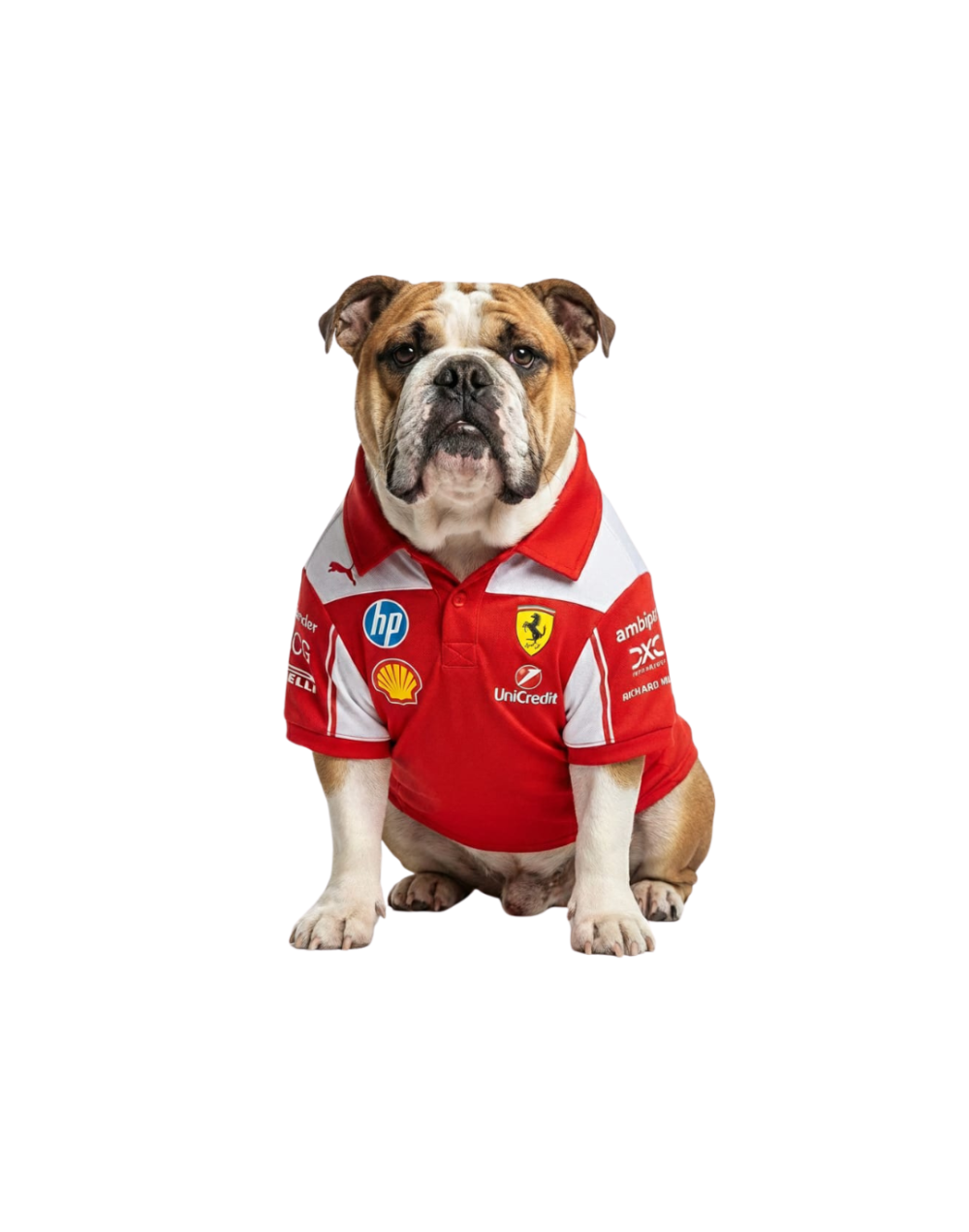 Camisa para mascota Ferrari
