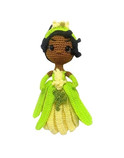 Amigurumi Princesa Tiana tejido a mano | La Princesa y el Sapo | Julina