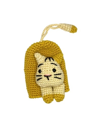 Amigurumi Porta llaves de Gato tejido a mano | Julina