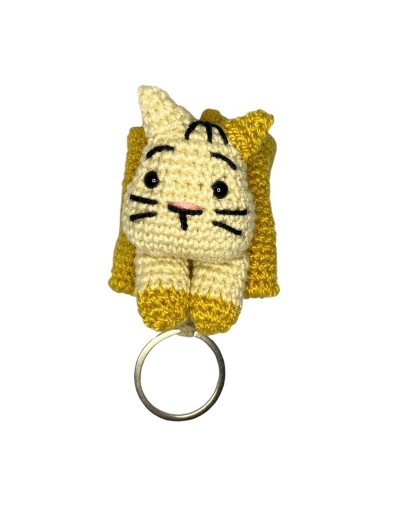 Amigurumi Porta llaves de Gato tejido a mano | Julina