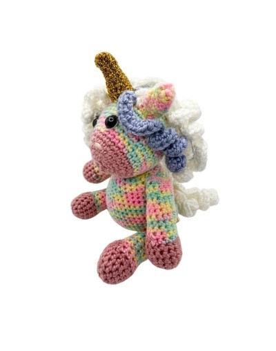Amigurumi Unicornio Multicolor tejido a mano | Julina