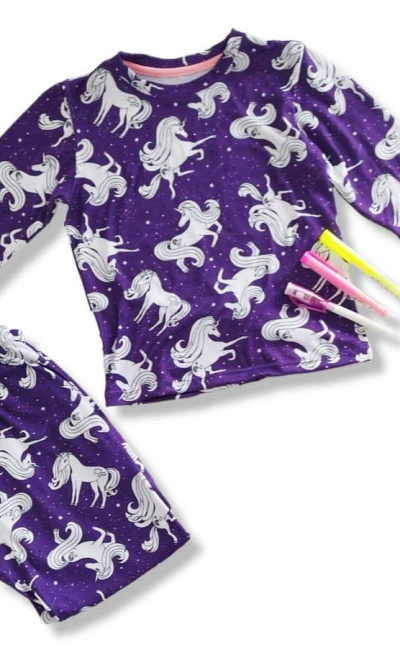 Pijamagic pijama coloreable unicornios morado