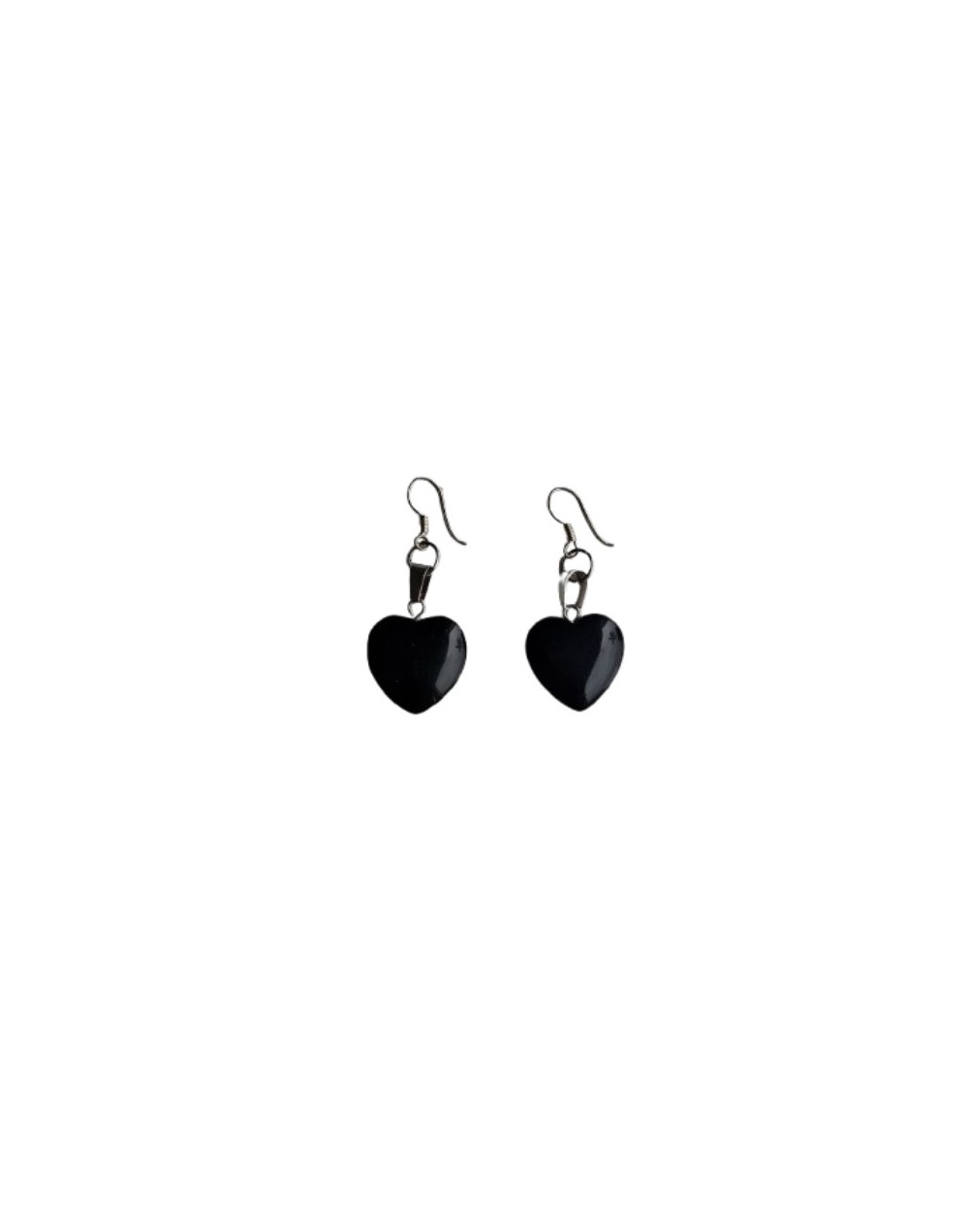 Aretes Ónix Corazón 