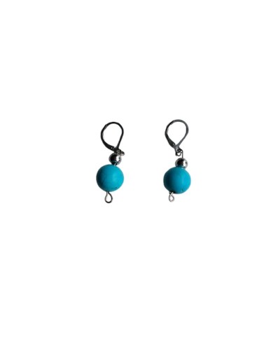 Aretes Turquesa y Gancho Español 
