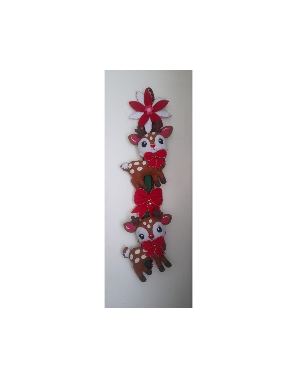 Adorno Navideño con Renos en Paño Lency 