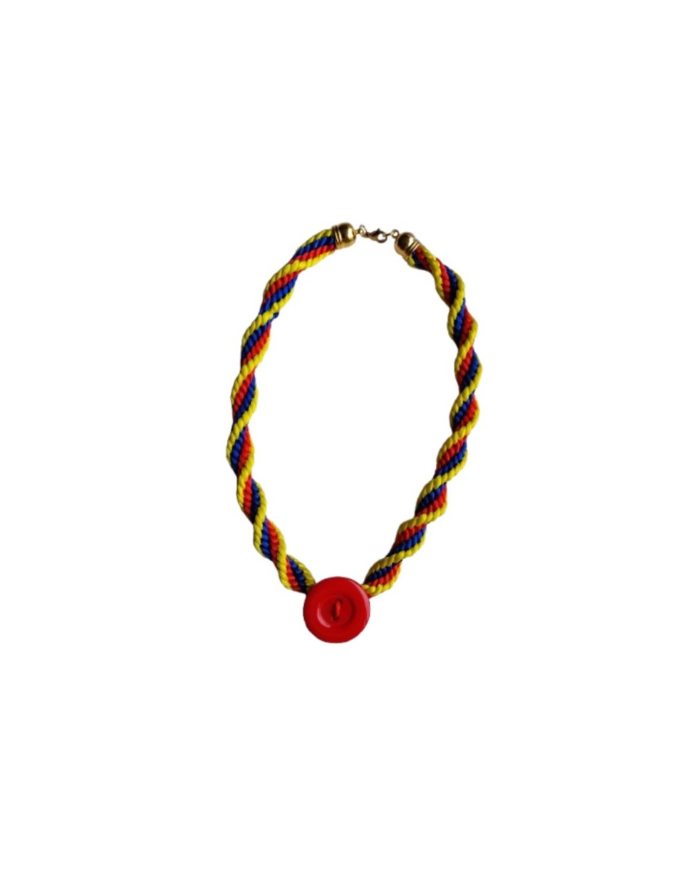 Collar Kumihimo Bandera Colombiana 