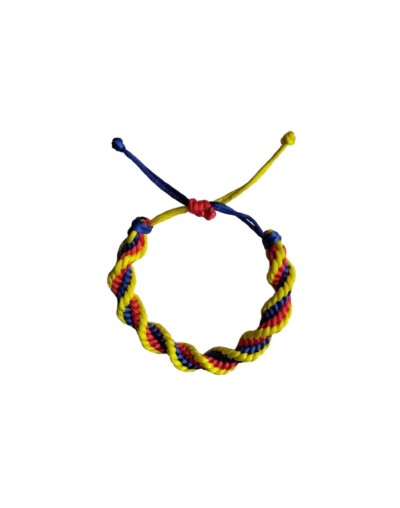 Collar Kumihimo Para Mascotas Ajustable Bandera Colombiana 