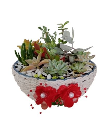 Jardin forrado en yute