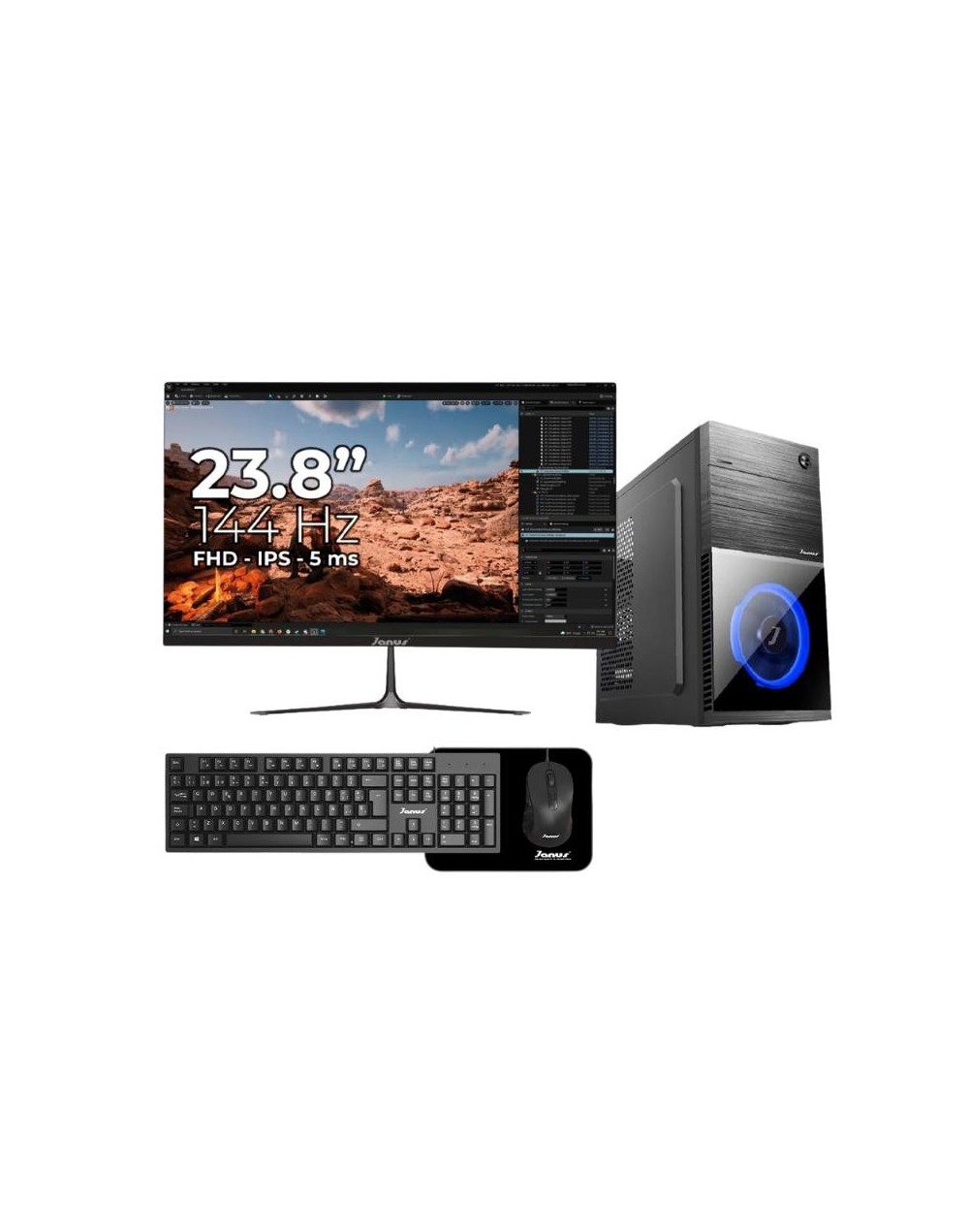 Computador de Escritorio Janus Oficina y Hogar 1 Amd Ryzen 5 5600Gt Memoria RAM 8Gb SSD 512Gb M.2 Board A520M Fuente Janus 400W