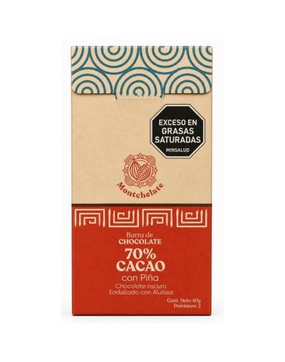 CHOCOLATINA 70% CON PIÑA 40G