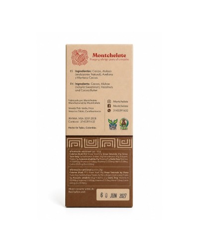 CHOCOLATINA 80% CON AVELLANA 40G