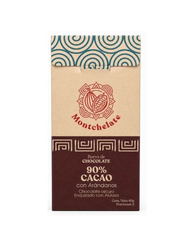 CHOCOLATINA 90% CON ARANDANOS 40G