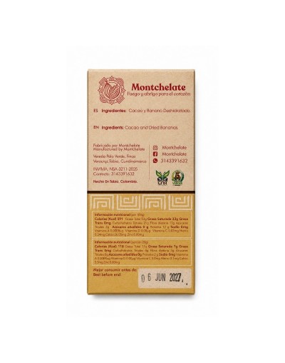 CHOCOLATINA 100% CON BANANO 40G
