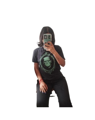 Camiseta creatura de Frankenstein verde