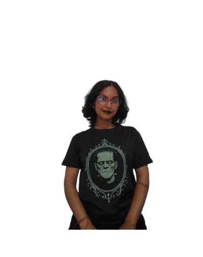 Camiseta creatura de Frankenstein verde