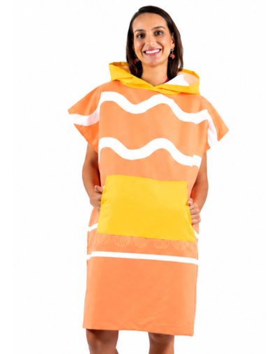 Poncho Conchas Naranjas