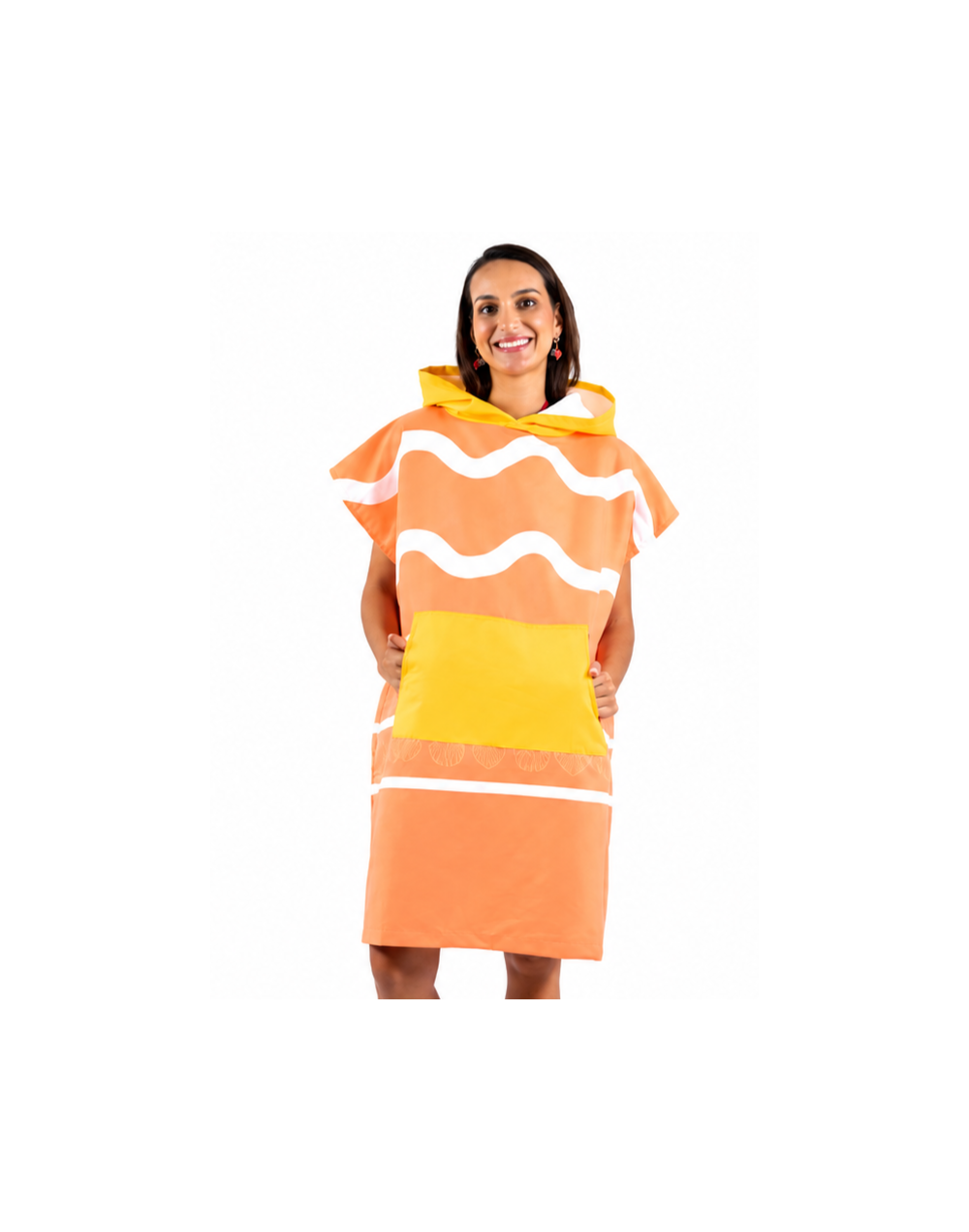 Poncho Conchas Naranjas