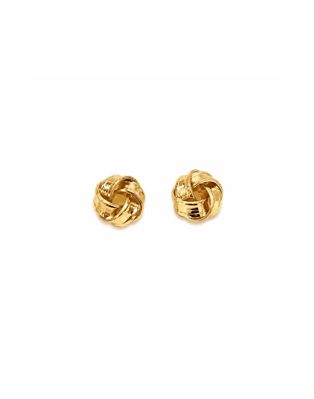 Aretes nudo fino dorado