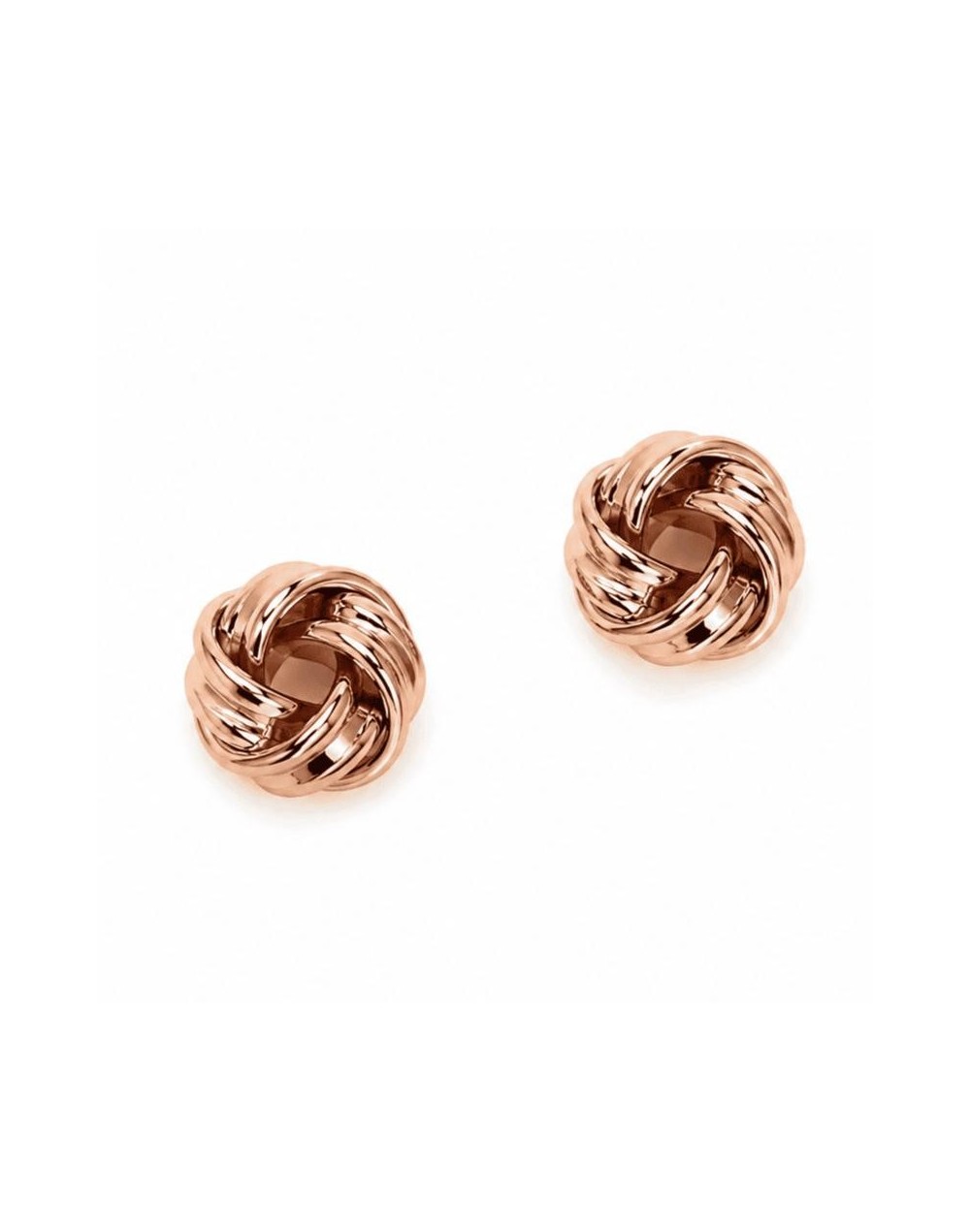 Aretes nudo fino rosa