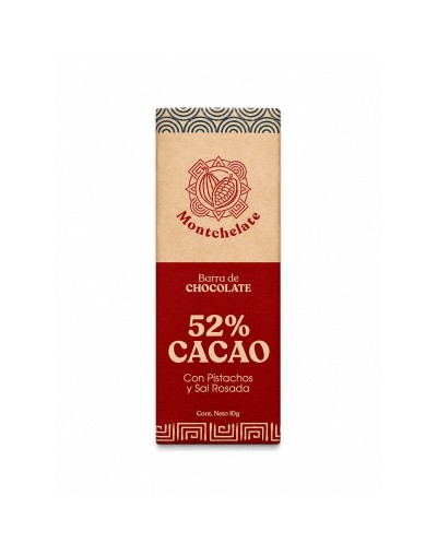 CHOCOLATINA 52% CON PISTACHO Y SAL ROSADA 10G