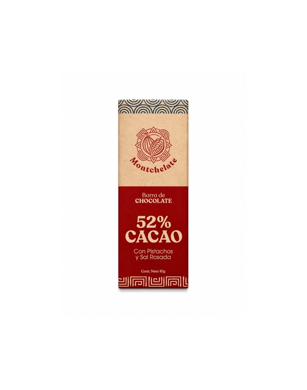 CHOCOLATINA 52% CON PISTACHO Y SAL ROSADA 10G