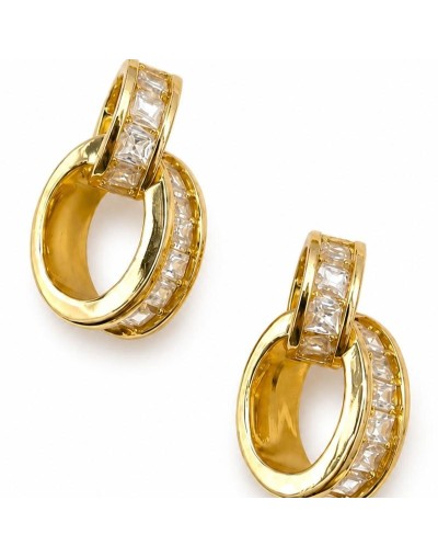 Aretes doble ovalado brilli