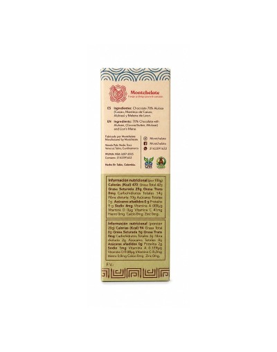 CHOCOLATINA 70% CON MELENA DE LEÓN 10G