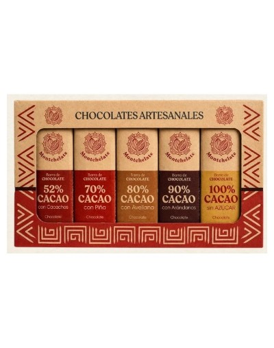 SET DE CATACIÓN 5 UNIDADES CHOCOLATINAS ARTESANALES DE 10