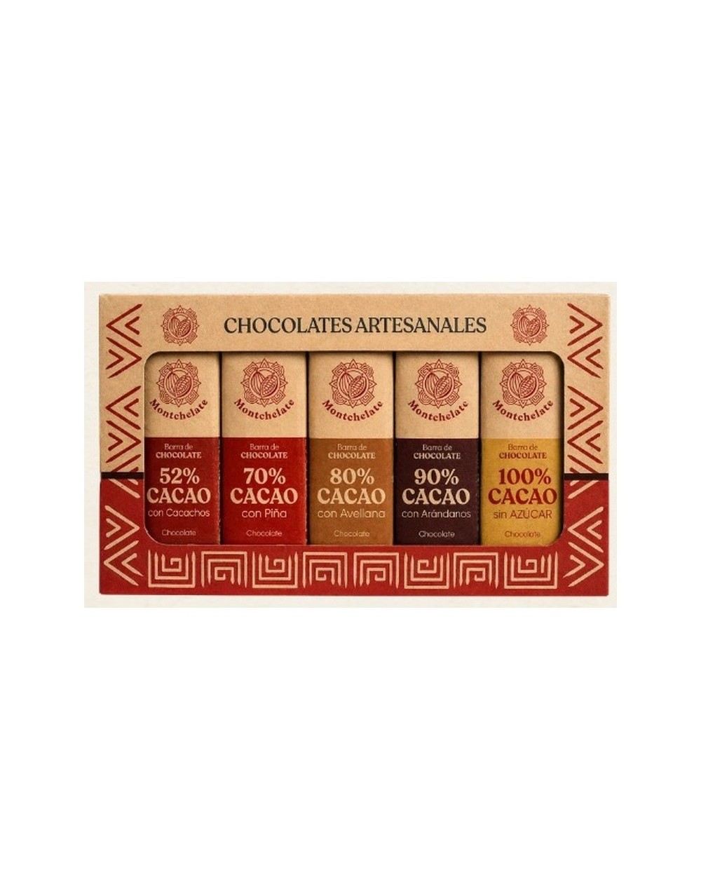 SET DE CATACIÓN 5 UNIDADES CHOCOLATINAS ARTESANALES DE 10