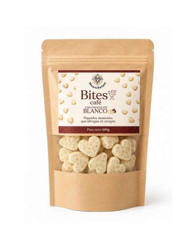 BITES CHOCOLATE BLANCO CON CAFÉ 30G