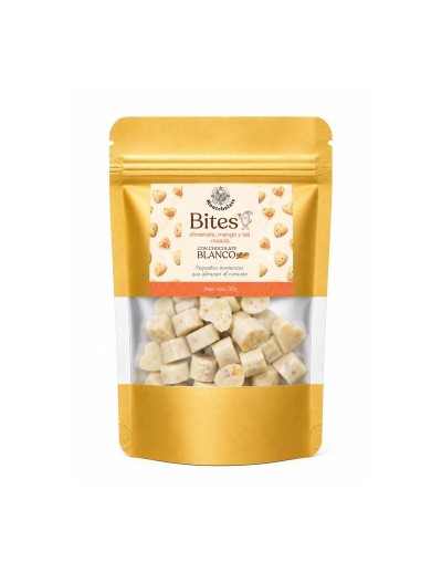 BITES CHOCOLATE BLANCO, ALMENDRA MANGO Y SAL ROSADA 30G